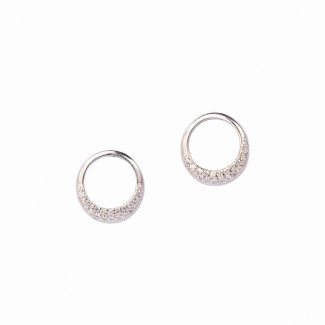Zircon oval 925 Sterling Silver studs for Women - Dellis