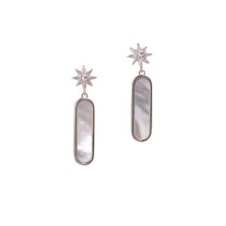 925 silver MOP Earring