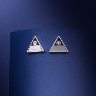 MOP triangle 925 Sterling Silver studs for Women - Dellis