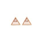MOP triangle 925 Sterling Silver ROSEGOLD studs for Women - Dellis