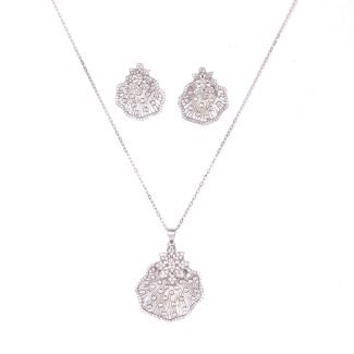 Stylish 925 Silver Pendant set