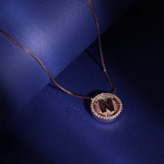 Minimal 925 Rosegold Alphabet Initial Necklace for Women