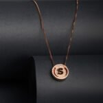 Minimal 925 Rosegold Alphabet S Initial Necklace for Women