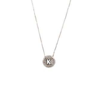 925 Silver Initial Alphabet Necklace for Women