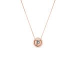 925 Rosegold Initial Alphabet Necklace for Women
