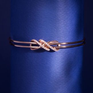 double infinity 925 Sterling rosegold Bracelet for Women