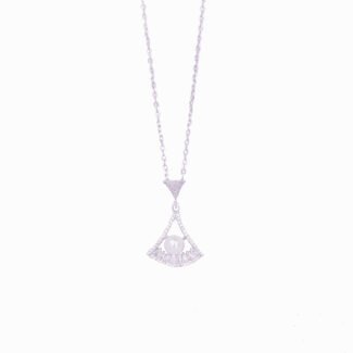 925 silver pearl necklace for women