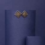 dellis square oxidised 925 Sterling Silver studs for Women