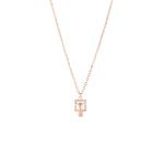 925 square Rosegold necklace