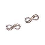 Infinity oxidised 925 Sterling Silver studs for Women - Dellis