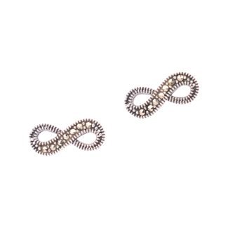 Infinity oxidised 925 Sterling Silver studs for Women - Dellis