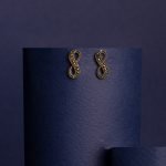 Infinity oxidised 925 Sterling Silver studs for Women - Dellis