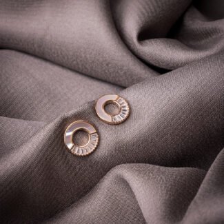 MOP 925 Sterling rosegold studs for Women - Dellis