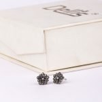 Floral oxidised 925 Sterling Silver studs for Women - Dellis
