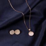 MOP sterling silver pendant set ROSEGOLD