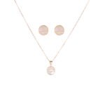 MOP sterling silver pendant set ROSEGOLD