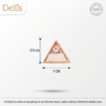 MOP triangle 925 Sterling Silver rosegold studs for Women - Dellis