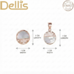 MOP sterling silver pendant set ROSEGOLD