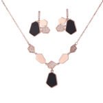 Elegant 925 ROSEGOLD Necklace Set for Women