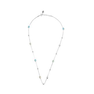 925 silver solitaire pearl chain necklace