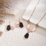 Honey Comb Shape Necklace RoseGold